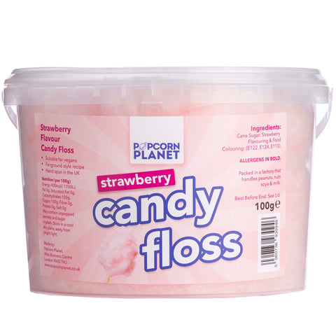 Candy Floss Pink Strawberry Tubs 100g x 18