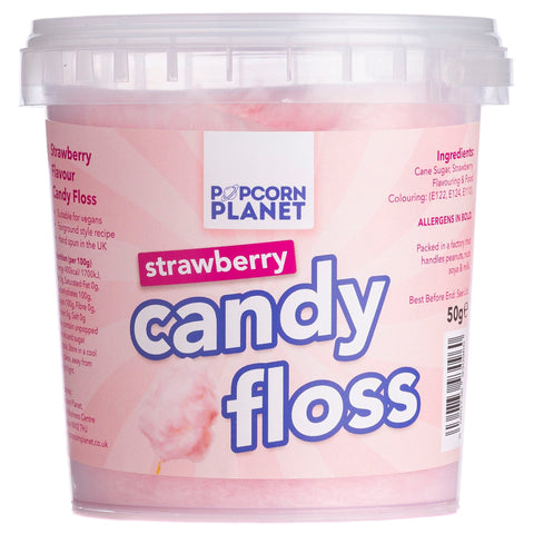 Candy Floss Pink Strawberry Tubs 50g x 36